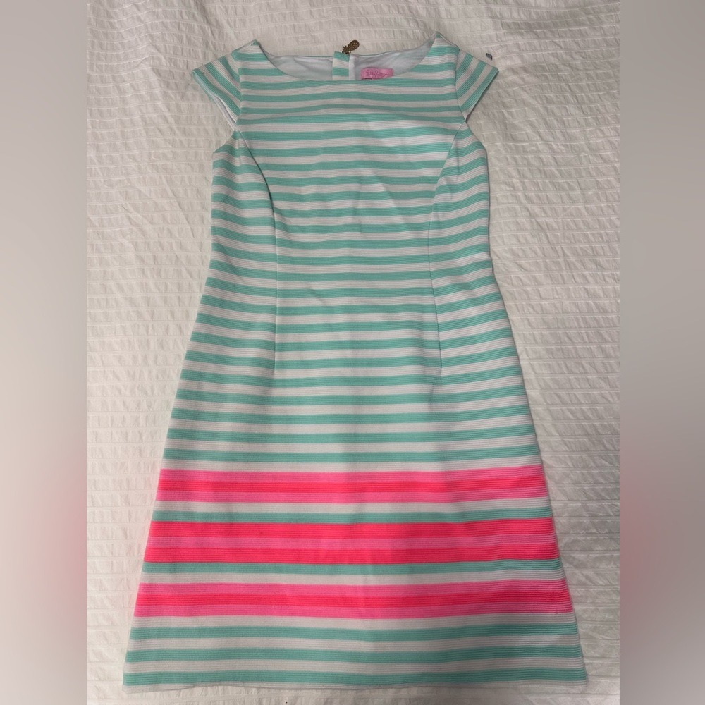 Lilly Pulitzer Lana Mint Green Cap Sleeved Dress. Small